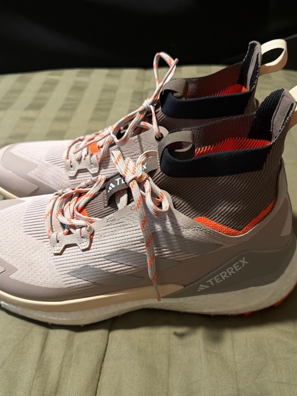 adidas Terrex High-Top Sneakers in Light Pink and Orange